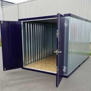 Contentor FOCO azul aço 2 x 2 m – Porta dupla
