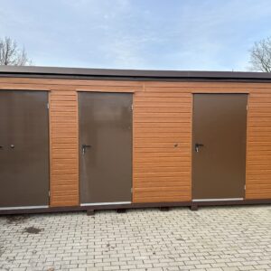 Contentor Sanitário 6,00 x 2,00 m com Área Feminina, Masculina e WC Adaptado para Pessoas com Mobilidade Reduzida