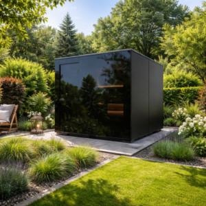 Gartensauna Panorama One – Designsauna mit Glasfront